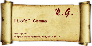 Mikó Gemma névjegykártya